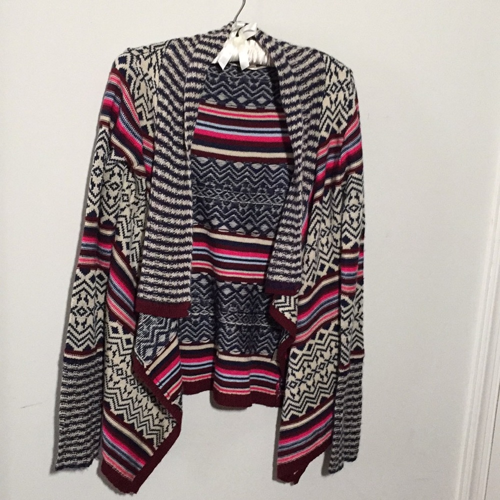Multicolor draped sweater